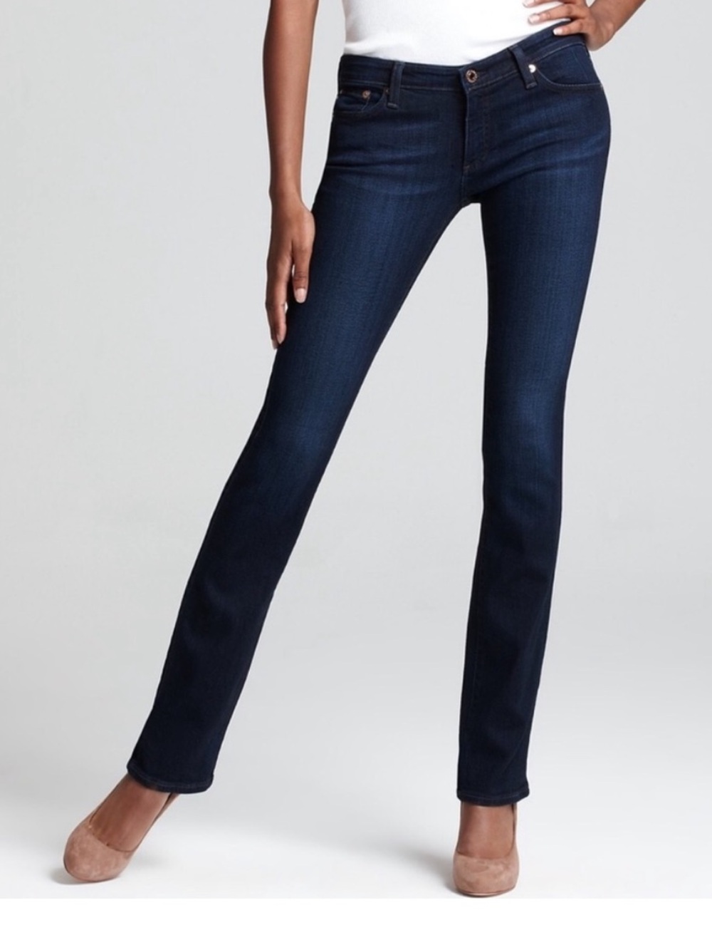 AG Adriano Goldschmied The Ballad Straight Leg Jeans in Dark Indigo Size 25R